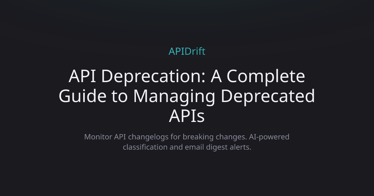API Deprecation Guide: How to Track and Manage Deprecated APIs | APIDrift